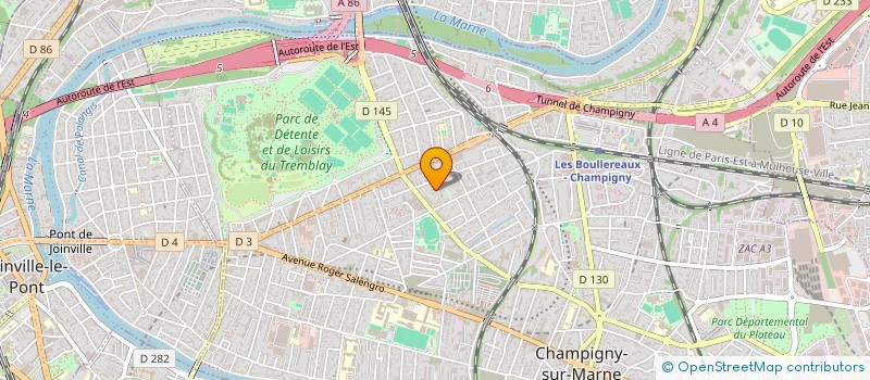 localisation de l'entreprise SIV COSSONNEAU  CHAMPIGNY-SUR-MARNE