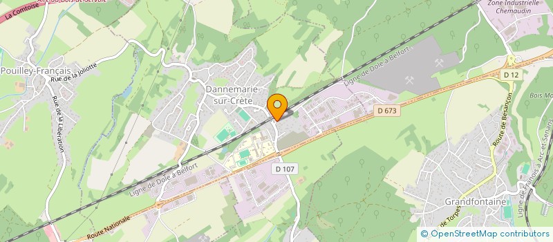 localisation de l'entreprise SIVOM DU CANTON D'AUDEUX  DANNEMARIE-SUR-CRETE