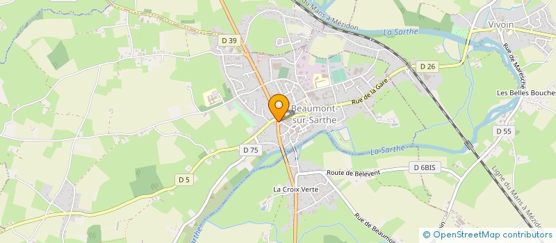 localisation de l'entreprise SIVOM DU HAUT MAINE  BEAUMONT-SUR-SARTHE