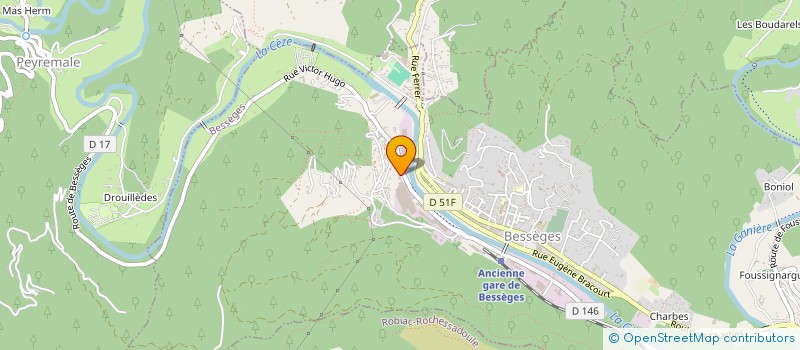 localisation de l'entreprise SIVOM REGION DE BESSEGES  BESSEGES