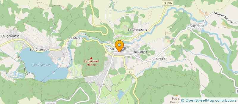 localisation de l'entreprise SIVOM VALLEE VERTE DE LA COUZE CHAMBON  MUROL