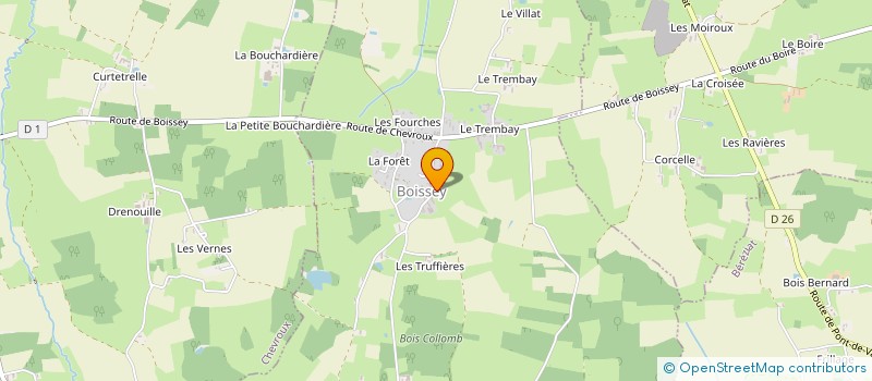 localisation de l'entreprise SIVOS DES COMMUNES DE CHAVANNE-SUR-REYSSOUZE ST-ETIENNE SUR REYSSOUZE BOISSEY à BOISSEY