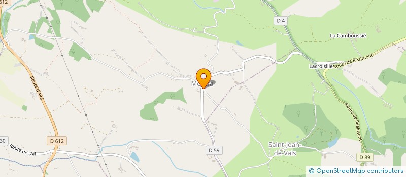 localisation de l'entreprise SIVU DE MONTVALS  MONTFA