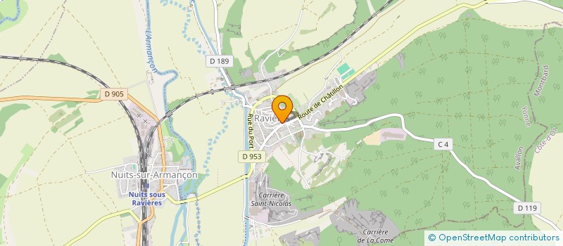 localisation de l'entreprise SIVU DU CTRE 1ERE INTERVENTION DE NUITS-RAVIERES à RAVIERES