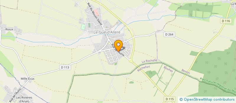 localisation de l'entreprise SIVU FERRIERES - LE GUE-D'ALLERE - NUAILLE D'AUNIS ET SAINT-SAUVEUR-D'AUNIS DU CENTRE INTERCOMMUNAL DES POMPIERS VOLONTA à SAINT SAUVEUR D'AUNIS