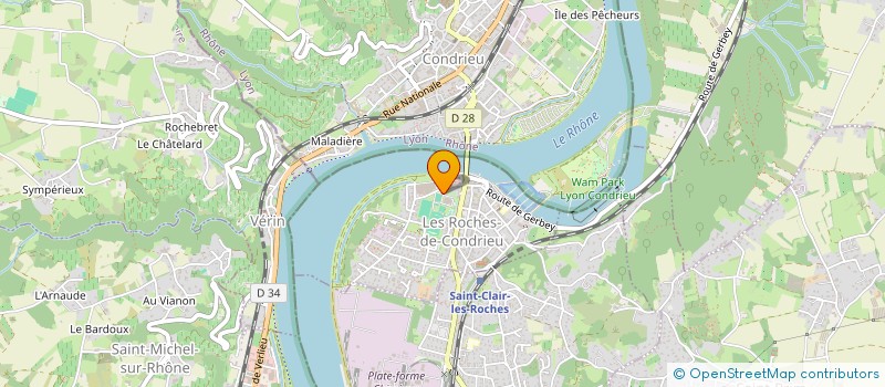 localisation de l'entreprise SIVU GESTION INSTALLATIONS SPORTIVES à LES ROCHES-DE-CONDRIEU