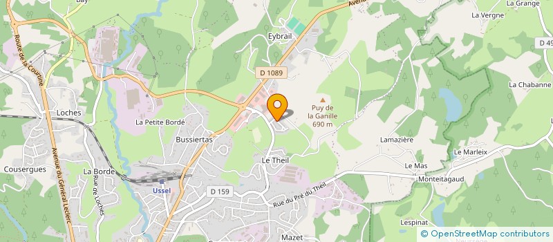 localisation de l'entreprise SIVU POUR LE SERVICE RURAL DES COMMUNES DE BELLECHASSAGNE CHAVEROCHE LIGNAREIX ST FREJOUX ET ST PARDOUX LE VIEUX à CHAVEROCHE