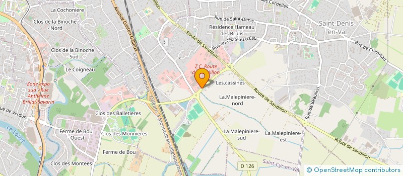localisation de l'entreprise SIX ENERGIES SARL à SAINT-JEAN-LE-BLANC