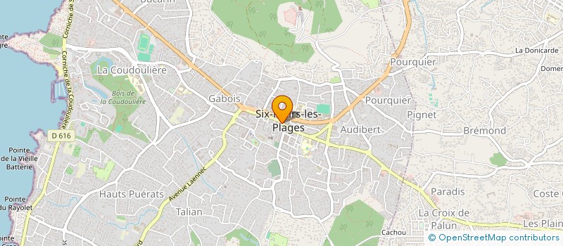 localisation de l'entreprise SIX FOURS COIFFURE à SIX-FOURS-LES-PLAGES