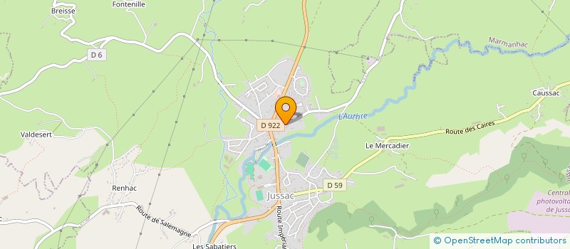 localisation de l'entreprise SIXART à JUSSAC