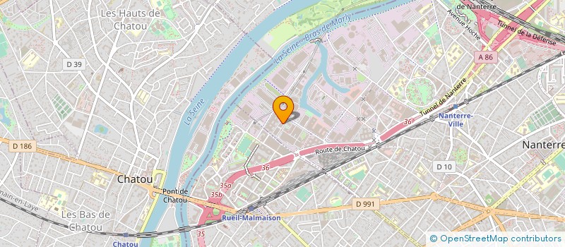localisation de l'entreprise SIXENSE MONITORING à NANTERRE