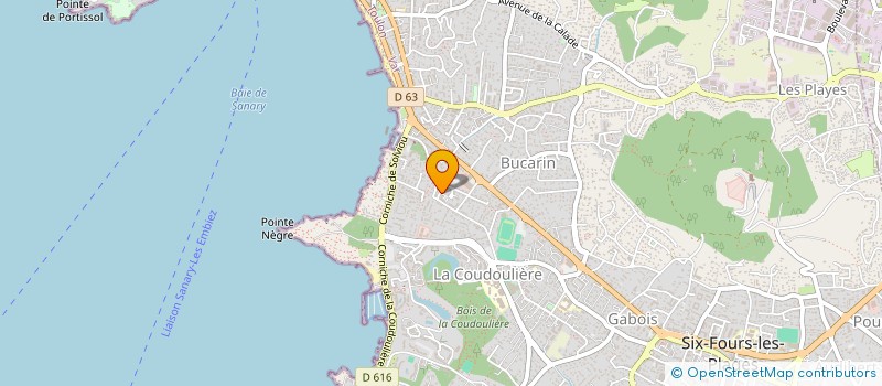 localisation de l'entreprise SIXSENSE ESPORT à SIX-FOURS-LES-PLAGES