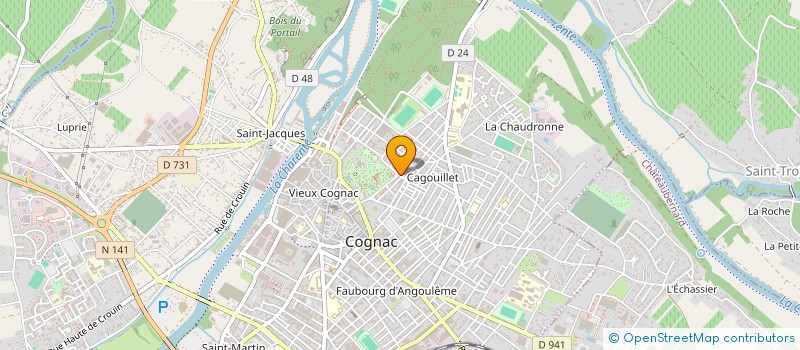 localisation de l'entreprise SIXTEEN PRODUCTIONS à COGNAC