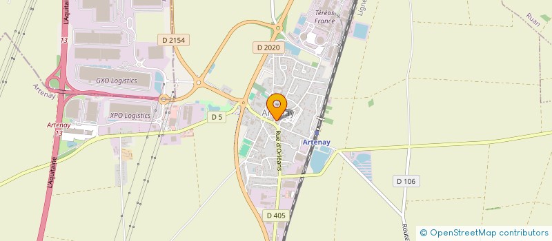localisation de l'entreprise SJ ALIMENTATION GENERALE à ARTENAY