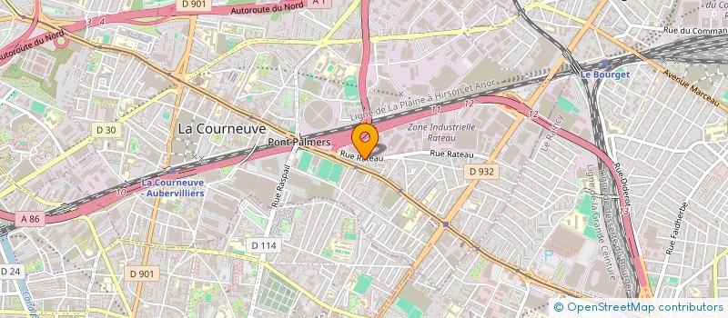localisation de l'entreprise SJ BAT à LA COURNEUVE