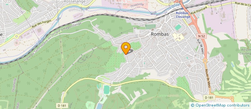 localisation de l'entreprise SJ CHAUFFAGE SANITAIRE  ROMBAS