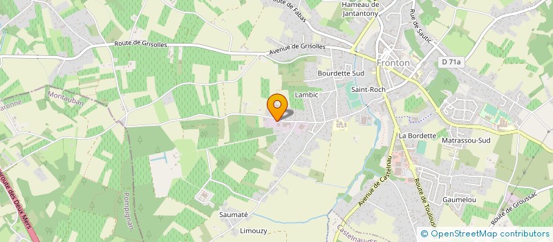 localisation de l'entreprise SJ FERMETURES  FRONTON