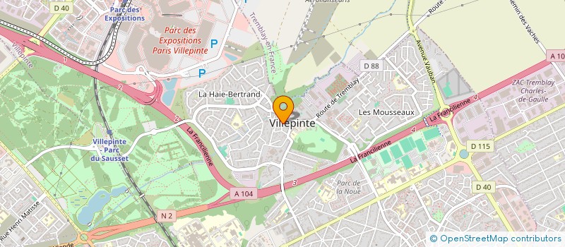 localisation de l'entreprise SJ FORMATION à VILLEPINTE