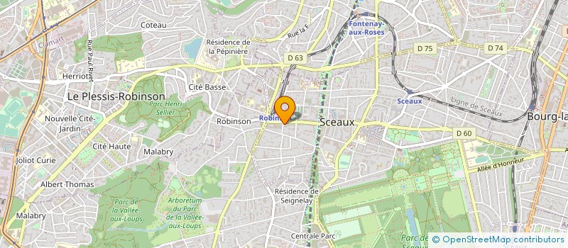 localisation de l'entreprise SJ SCEAUX à SCEAUX