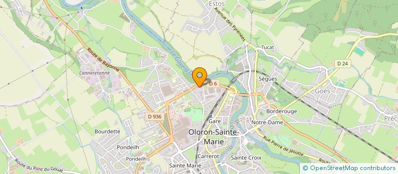 localisation de l'entreprise SJ SOLS SUD OUEST  OLORON-SAINTE-MARIE
