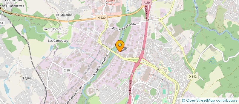 localisation de l'entreprise SJB à LIMOGES