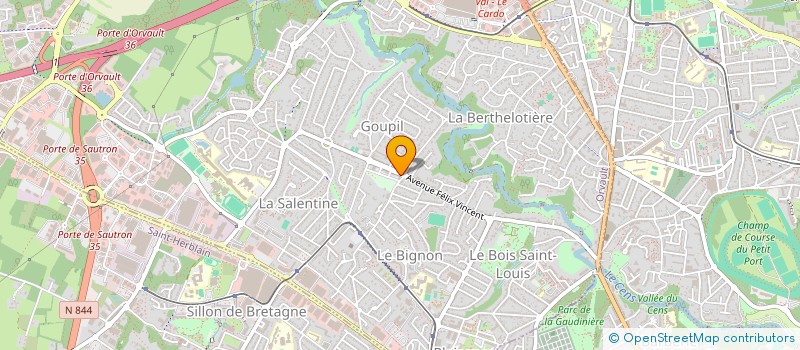 localisation de l'entreprise SJB BOUCHERIE à ORVAULT