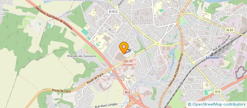 localisation de l'entreprise SJOKO à SOISSONS