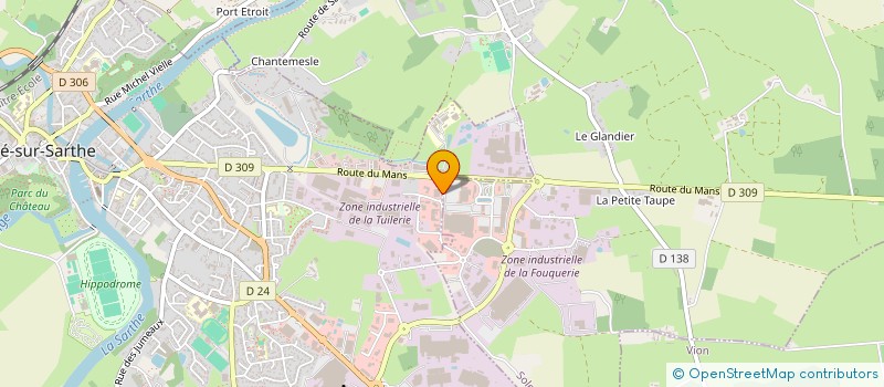 localisation de l'entreprise SJP  SABLE-SUR-SARTHE