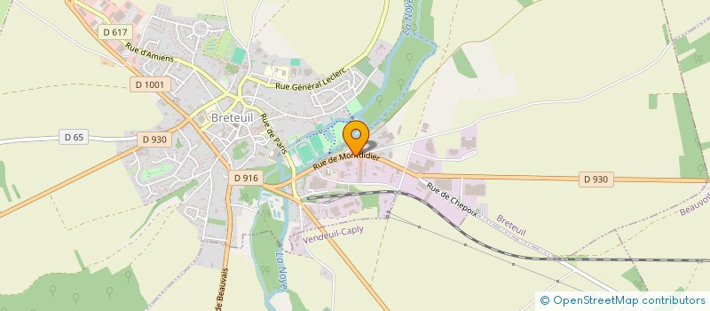 localisation de l'entreprise SJP AUTO à BRETEUIL