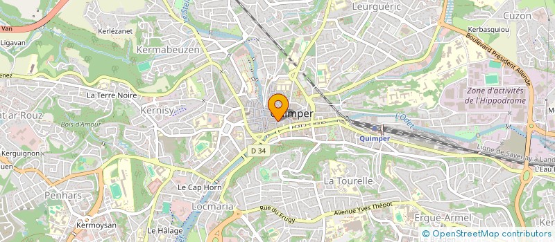 localisation de l'entreprise SJP DECORATION à QUIMPER