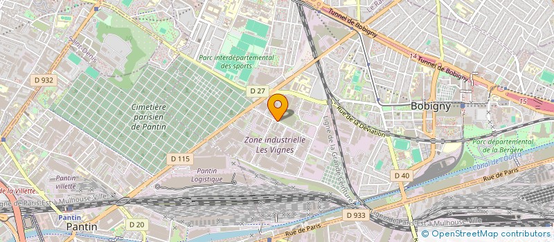 localisation de l'entreprise SJP FINANCE à BOBIGNY