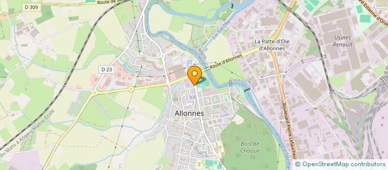 localisation de l'entreprise SJPG  ALLONNES