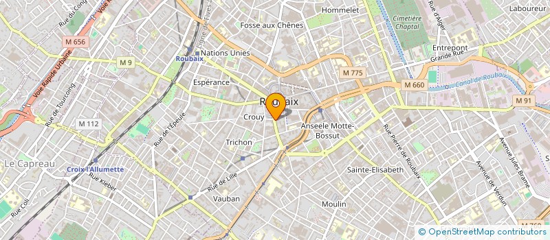 localisation de l'entreprise SJR à ROUBAIX