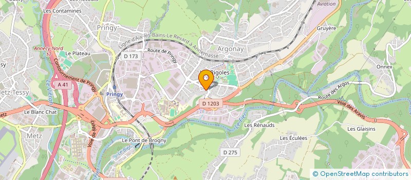 localisation de l'entreprise SJS IMMOBILIER  ARGONAY