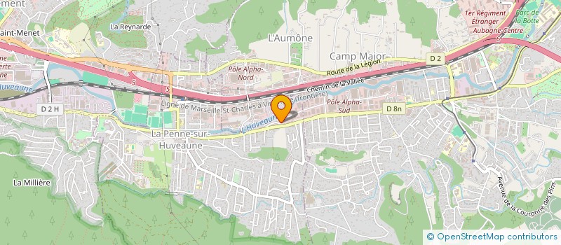 localisation de l'entreprise SK 13 AUTOS  LA PENNE-SUR-HUVEAUNE