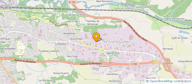localisation de l'entreprise SK DESIGN à QUIMPER