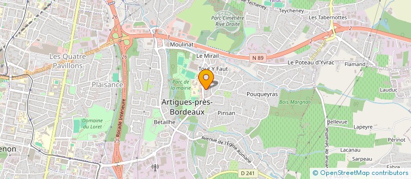 localisation de l'entreprise SK FOOD  ARTIGUES-PRES-BORDEAUX