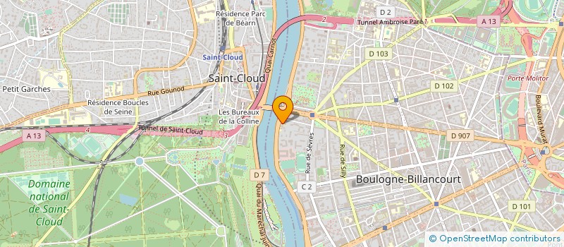 localisation de l'entreprise SK' KARTING CLUB à BOULOGNE-BILLANCOURT