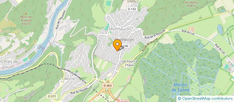 localisation de l'entreprise SK'LAB à MONTFAUCON