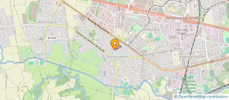 localisation de l'entreprise SK TOITURE  ECKBOLSHEIM