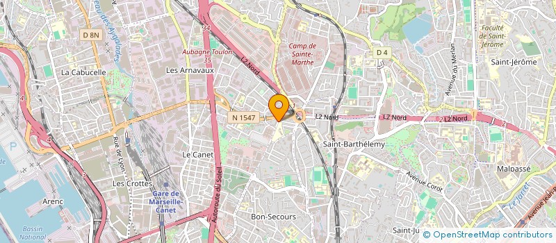 localisation de l'entreprise SK TRANSPORT à MARSEILLE