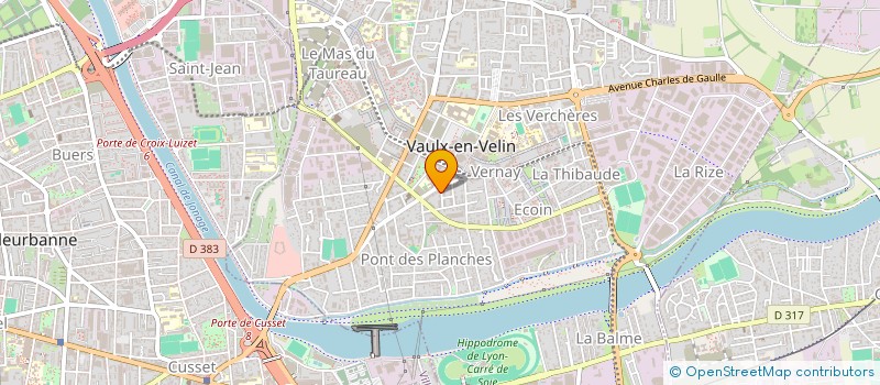 localisation de l'entreprise SK TRANSPORT  VAULX-EN-VELIN