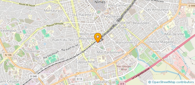 localisation de l'entreprise SK TRANSPORT RAPIDSUR  NIMES