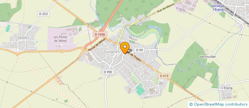 localisation de l'entreprise SK2M  GUIGNES