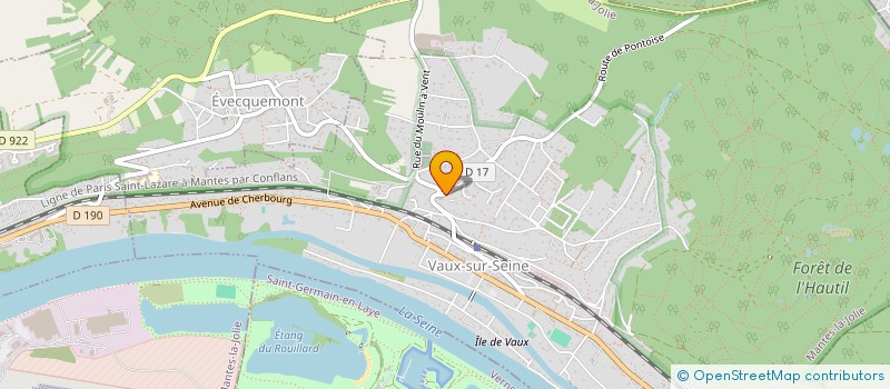 localisation de l'entreprise SKARYNALAB. LE LABORATOIRE DE RECHERCHE SUR FRANCYSK SKARYNA ET DE VALORISATION DES ETUDES BELARUSSES EN FRANCE  VAUX-SUR-SEINE