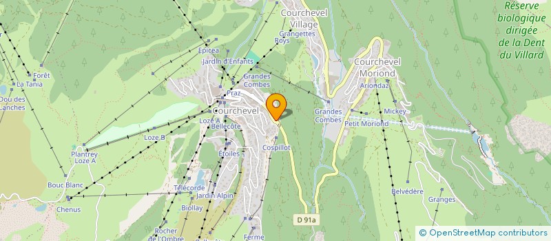 localisation de l'entreprise SKI ACADEMY à COURCHEVEL