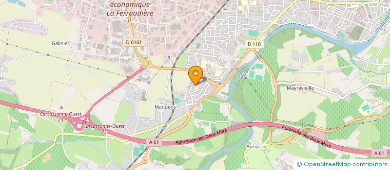 localisation de l'entreprise SKI CLUB AUDOIS-GINEVRE  CARCASSONNE