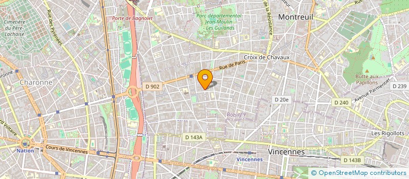 localisation de l'entreprise SKI CLUB DE L'IUT PARIS JUSSIEU à MONTREUIL