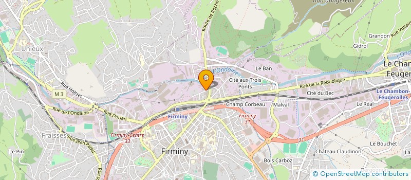 localisation de l'entreprise SKI CLUB DE L'ONDAINE  FIRMINY