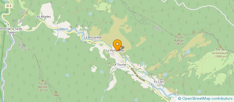 localisation de l'entreprise SKI CLUB DES VALLEES DE GUZET NEIGE à SEIX
